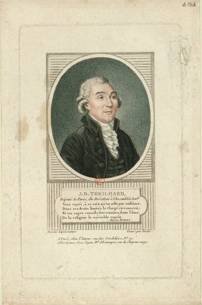 Ritratto di Jean-Baptiste Treilhard 1742-1810, c. 1790 da Jean Baptiste Verite