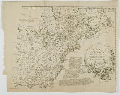 Nord America, inciso da Richard William Seale, 1752 da Jean Baptiste after dAnville