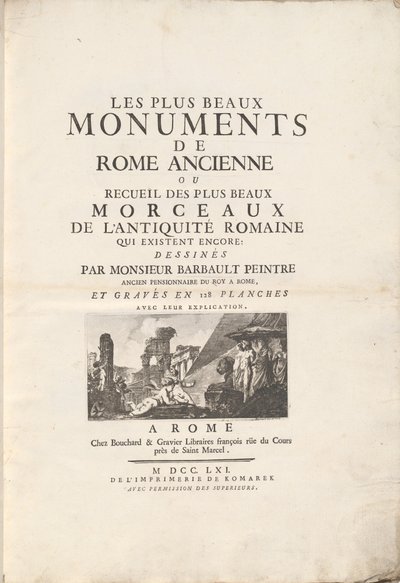 I più bei monumenti della Roma antica o raccolta dei più bei pezzi dell