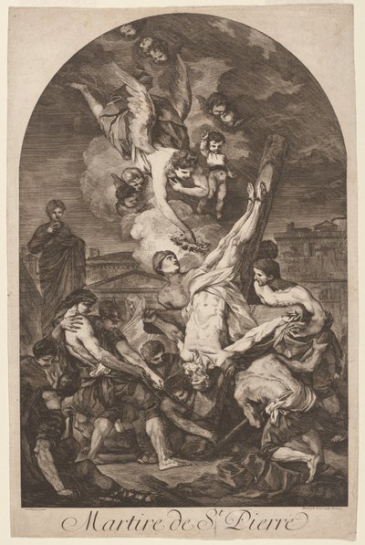 Il martirio di San Pietro, c. 1750 da Jean Barbault