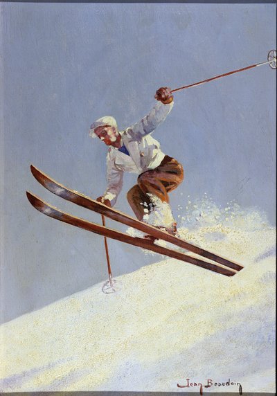 Uno sciatore, c.1930 da Jean Beaudoin