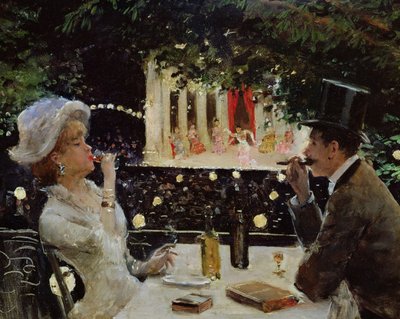 Dîner aux Ambassadeurs, c. 1880 da Jean Beraud