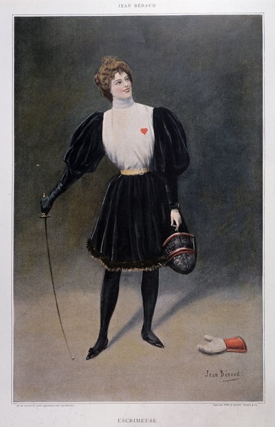 Fescrimeuse - disegno di Jean Beraud (1849 - 1935) da Jean Beraud