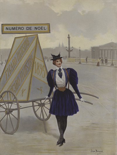 La pubblicità del futuro. Illustrazione di copertina da Le Figaro Illustré, dicembre 1895 da Jean Beraud