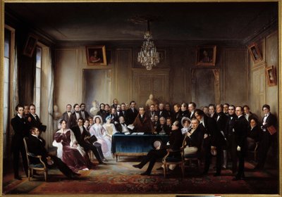François Guillaume Andrieux legge la sua tragedia Junius Brutus da Jean Beraud