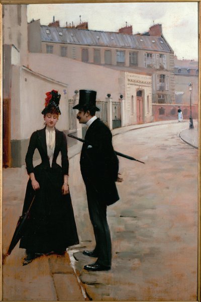 La proposta (olio su tela) da Jean Beraud