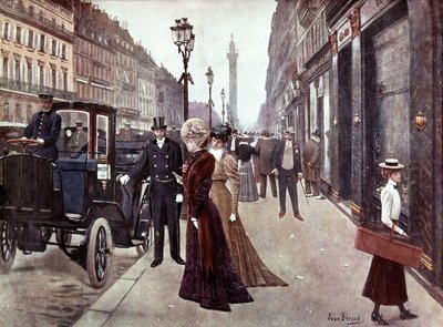 La rue de la paix a Parigi, c. 1900 da Jean Beraud
