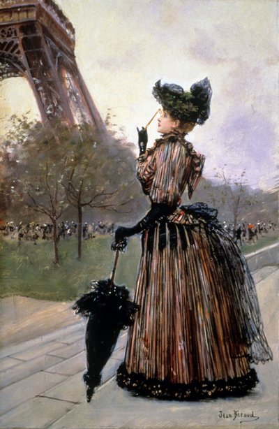 Donna davanti alla Torre Eiffel da Jean Beraud