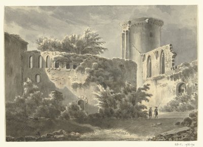 Vista del cortile interno del Château de Botwel da Jean Bernard