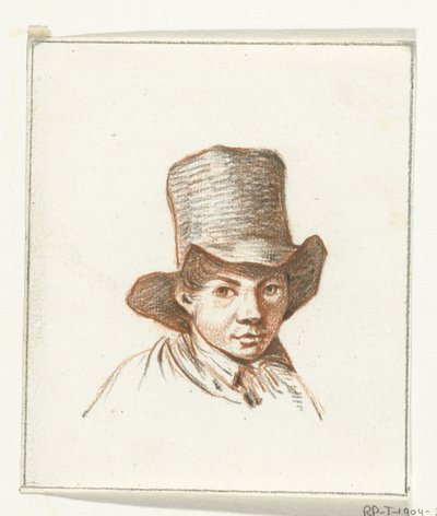 Testa di ragazzo con cappello alto da Jean Bernard