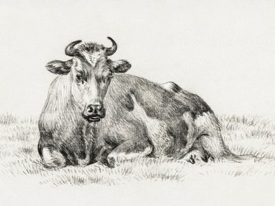 La mucca sdraiata (1825) da Jean Bernard