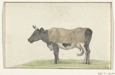 Mucca in piedi con coperta, verso sinistra da Jean Bernard