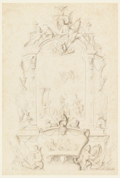 Venere alla fucina di Vulcano, disegno per un pannello laterale da Jean Bernard Honoré Toro