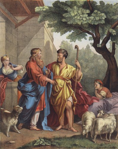 Patto di Giacobbe e Labano da Jean Bernard after Restout