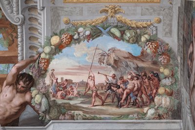 Uno dei quarantuno pannelli con scene che narrano gli eventi di Bacco da Jean Boulanger