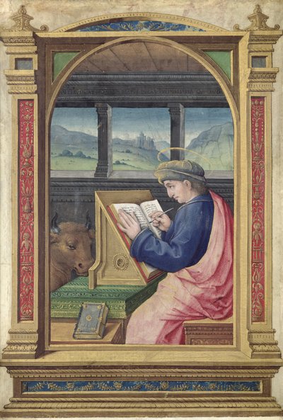 San Luca che scrive, da un Libro d