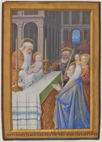 Die Darstellung im Tempel da Jean Bourdichon