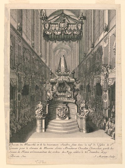 Catafalco di Louis Boucherat, Secondo Stato, St. Gervais, Parigi da Jean Bérain, the Elder