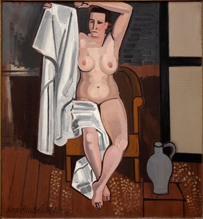 Nudo con Lenzuolo Bianco da Jean Brusselmans