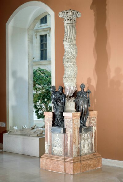 Monumento al cuore di Anne, signore poi primo Duca di Montmorency, con allegorie di Giustizia, Pace e Abbondanza. Scultura in bronzo e marmo bianco di Jean Bullant, Martin Lefort, Parigi, Museo del Louvre da Jean Bullant