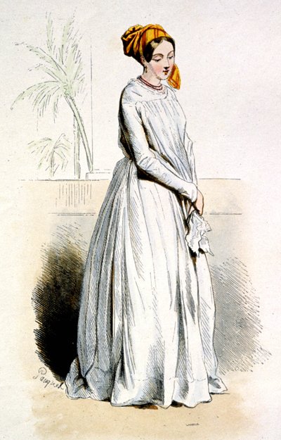 Donna creola di Cayenne, c.1850 (incisione) da Jean Charles (1800 79) Pauquet