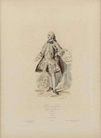 Moda parigina: Regno di Luigi XV da Jean Charles (1800 79) Pauquet