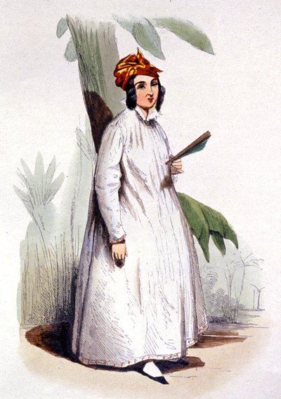 La donna creola, Antille francesi, c.1850 da Jean Charles (1800 79) Pauquet
