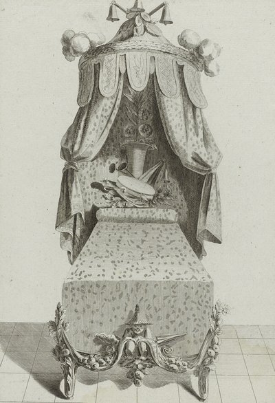 Lit à la Chinoise, pubblicato a metà degli anni 1770 da Jean Charles (after) Delafosse