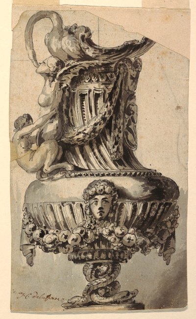 Progetto per una brocca decorativa da Jean Charles Delafosse
