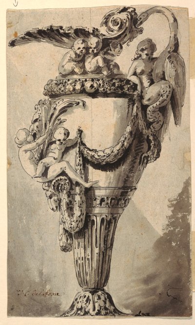 Progetto per una brocca decorativa da Jean Charles Delafosse