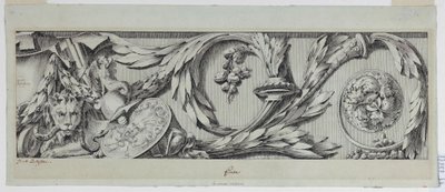 Disegno, Fregio con Rinceau, 1775-80 da Jean Charles Delafosse