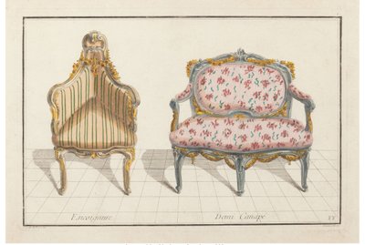 Encoignure, Demi Canapé. Nouvelle Iconologie Historique ou Attributs Hiéroglyphiques, c.1768 da Jean Charles Delafosse