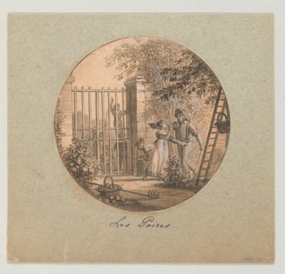 Progetto per un piatto di porcellana dipinto, Les Poires (Pere) dal Service des Objets de Dessert (Servizio da dessert) da Jean Charles Develly