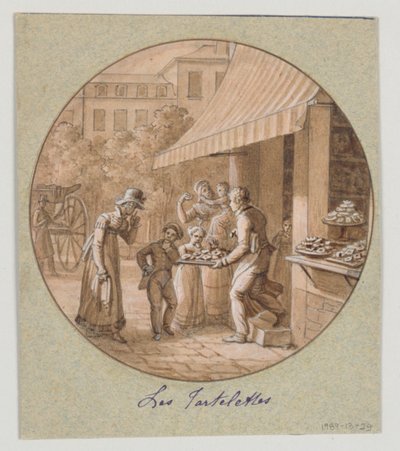 Progetto per un Piatto di Porcellana Dipinta, Les Tartelettes per il Servizio des Objets de Desserts da Jean Charles Develly