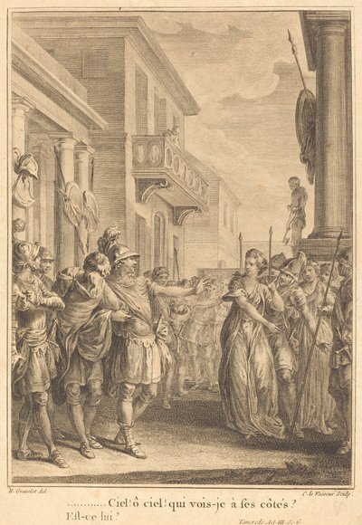 Cielo! Oh cielo! chi vedo al suo fianco? da Jean Charles Levasseur after Hubert François Gravelot