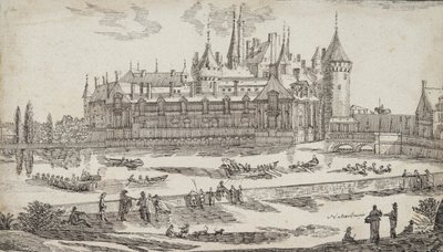 Castello su un fiume da Jean Chaufourier