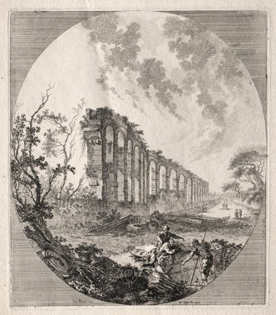 Rovine antiche: antico acquedotto da Jean Claude Richard de Saint Non