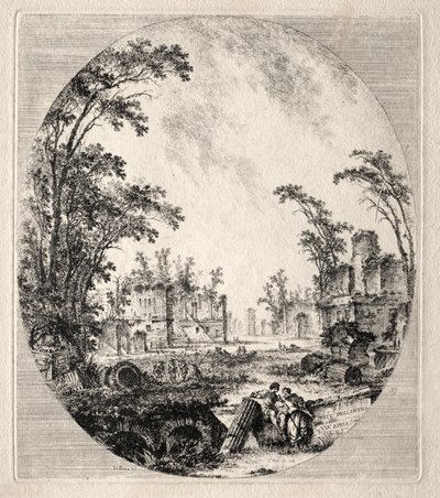 Parte della vecchia Via Appia da Jean Claude Richard de Saint Non