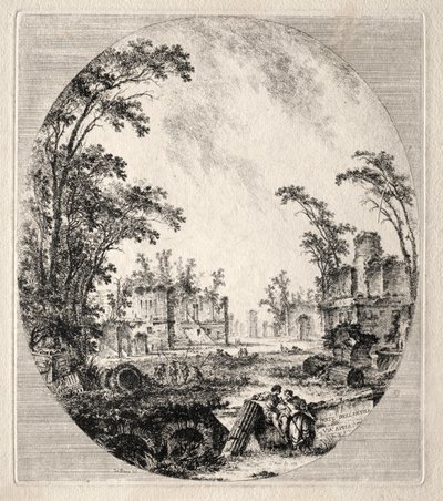 Parte della Vecchia Via Appia da Jean Claude Richard de Saint Non