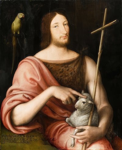Ritratto di Francesco I di Francia come San Giovanni Battista da Jean Clouet