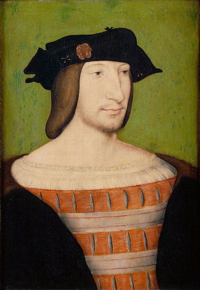 Ritratto di Francesco I 1494-1547, Re di Francia, Duca di Bretagna, Conte di Provenza, 1515 da Jean Clouet