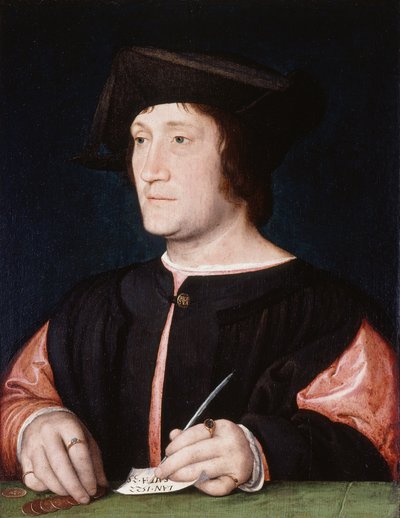 Ritratto di un banchiere da Jean Clouet