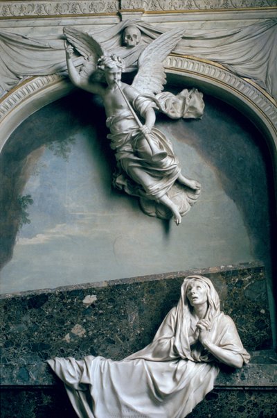 Tomba di Julienne Le Be, dopo disegni di Charles Le Brun, c.1668-90 da Jean Collignon