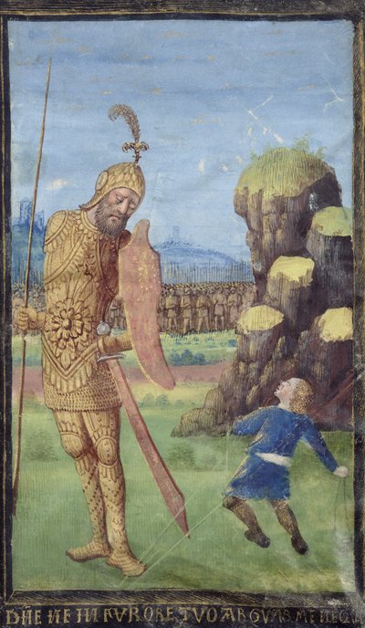 Davide e Golia, da un Libro d