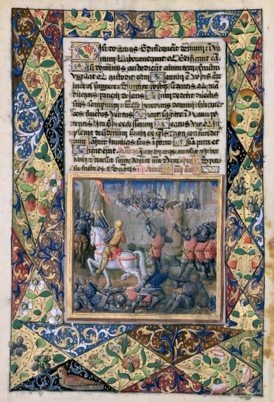 Ms Lat. Q.v.I.126 f.38v Roboamo in guerra contro Geroboamo, dal 