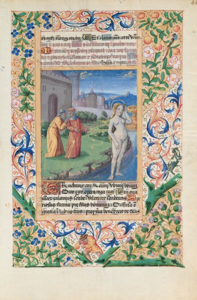 Ms Lat. Q.v.I.126 f.44 Susanna e i vecchioni, dal 