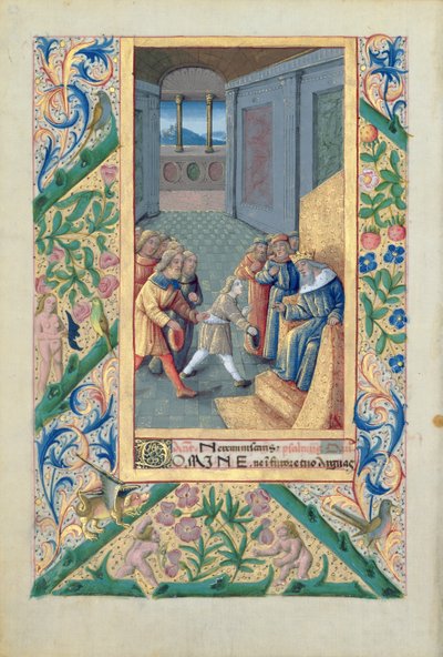 Ms Lat. Q.v.I.126 f.53v Davide inviato a Saul, dal 