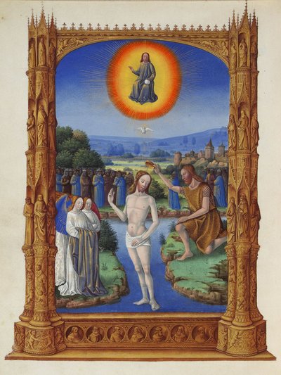 Très Riches Heures del duca di Berry - Il battesimo di Cristo da Jean Colombe