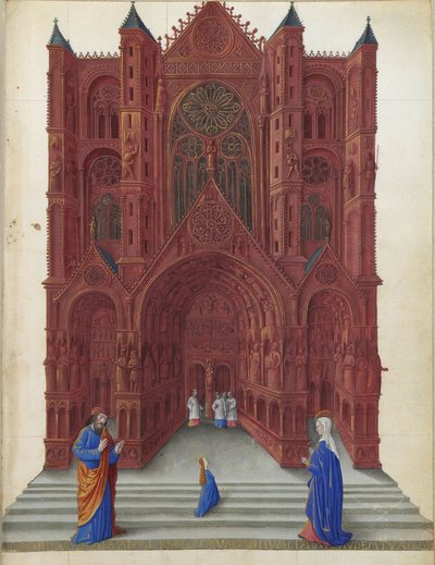 Très Riches Heures del duca di Berry - La presentazione della Vergine Maria nel tempio di Gerusalemme folio 137r da Jean Colombe