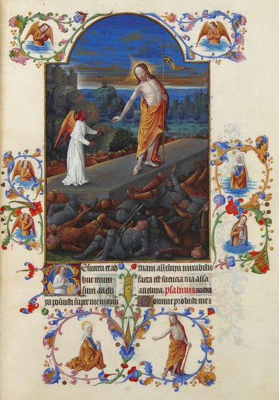 Très Riches Heures del duca di Berry Folio 182, verso - La resurrezione di Gesù Cristo da Jean Colombe
